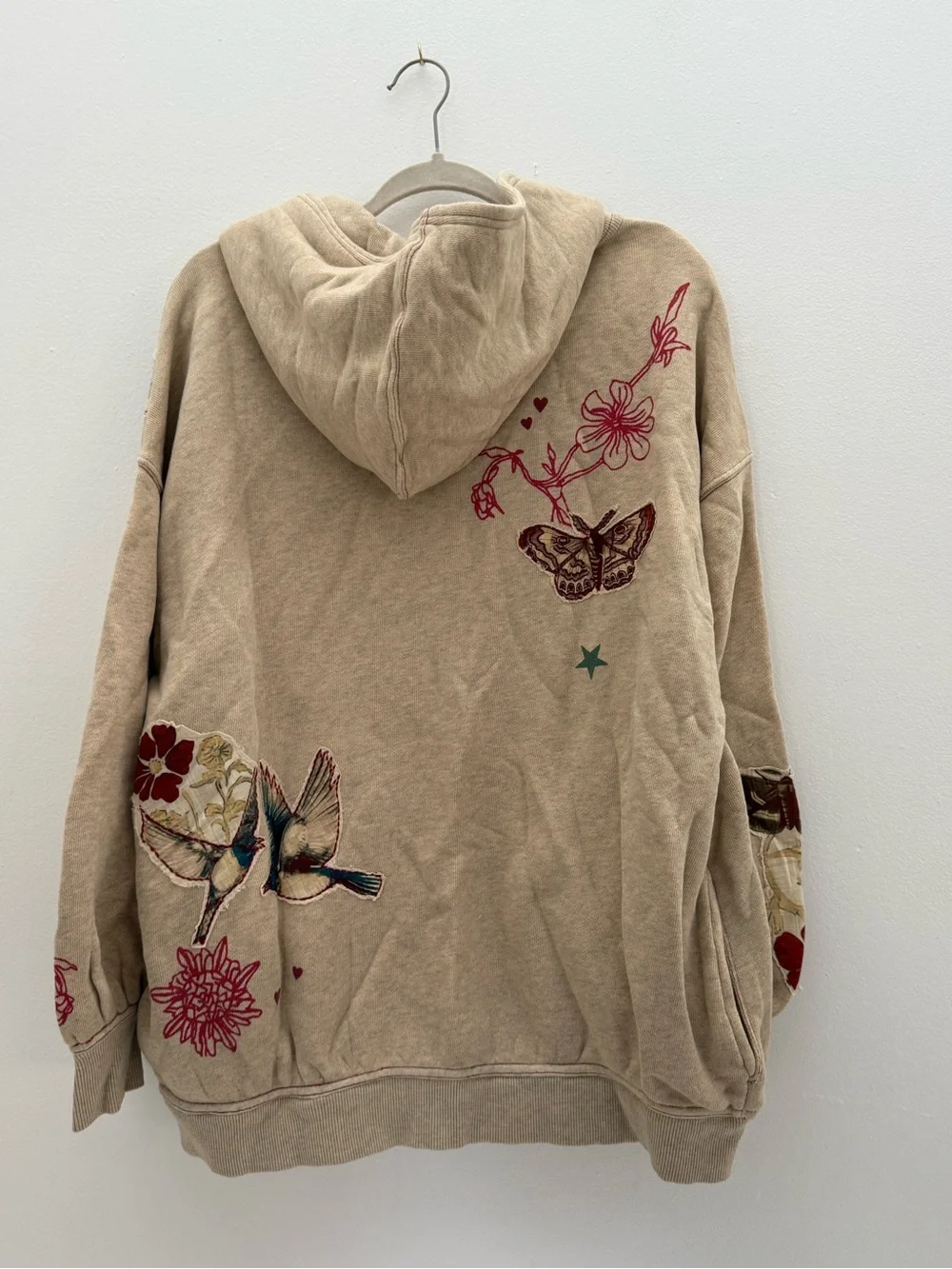 Free People Natural Grandma's Garden Hoodie Jacket